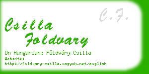 csilla foldvary business card
